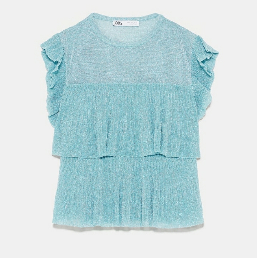 Zara metalic mix thread top